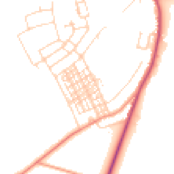 Daytime road noise heatmap for DN6 0AX