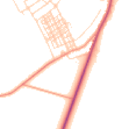 Daytime road noise heatmap for DN6 0FP