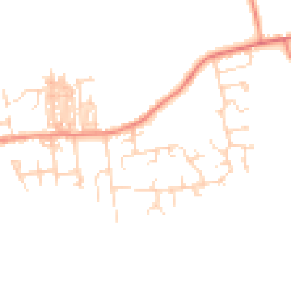 Daytime road noise heatmap for DN6 0NN