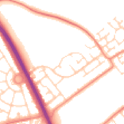 Daytime road noise heatmap for DN6 7BZ