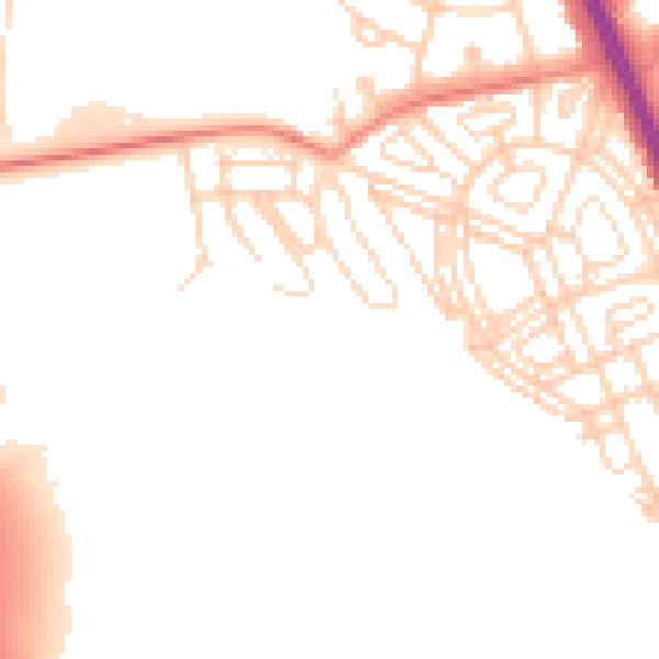 Daytime road noise heatmap for DN6 7FS