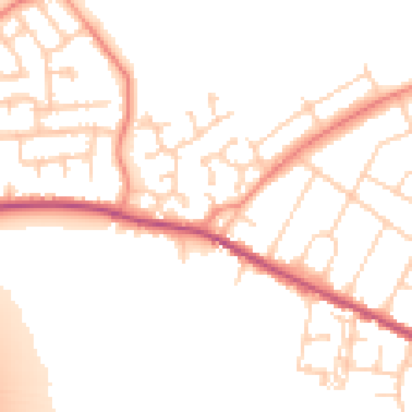 Daytime road noise heatmap for DN6 8JT