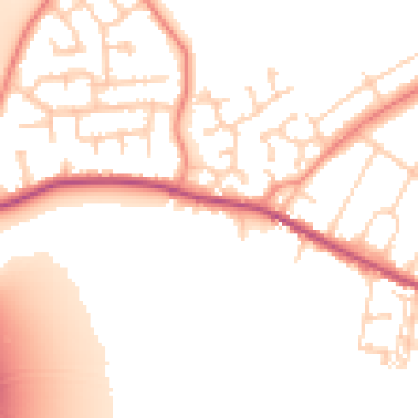 Daytime road noise heatmap for DN6 8JW