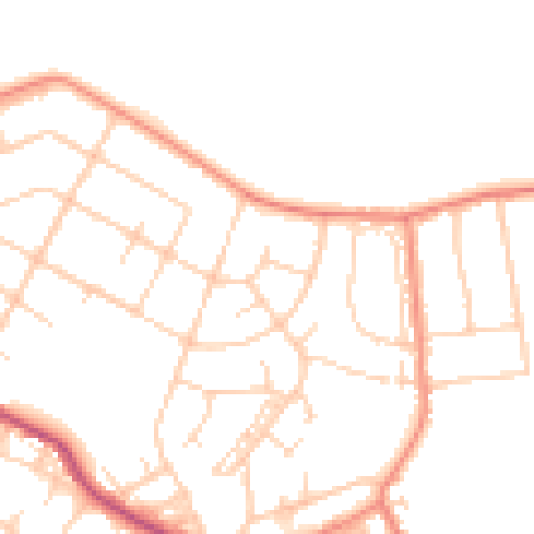 Daytime road noise heatmap for DN6 8QH