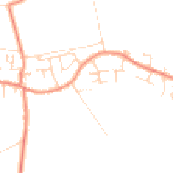 Daytime road noise heatmap for DN6 9HZ