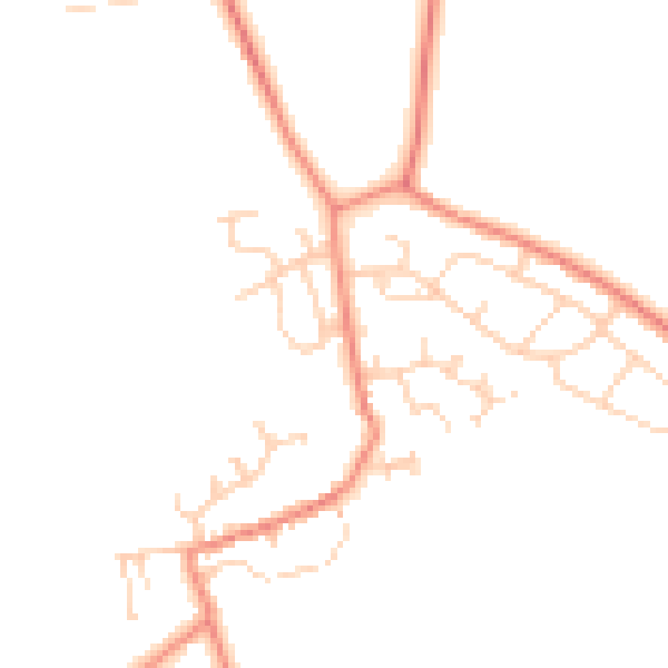 Daytime road noise heatmap for DN6 9NE