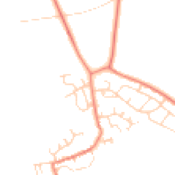 Daytime road noise heatmap for DN6 9NW