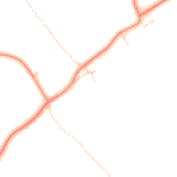 Daytime road noise heatmap for DN6 9RL