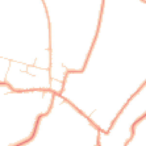 Daytime road noise heatmap for DN9 1AH