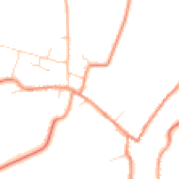 Daytime road noise heatmap for DN9 1AN