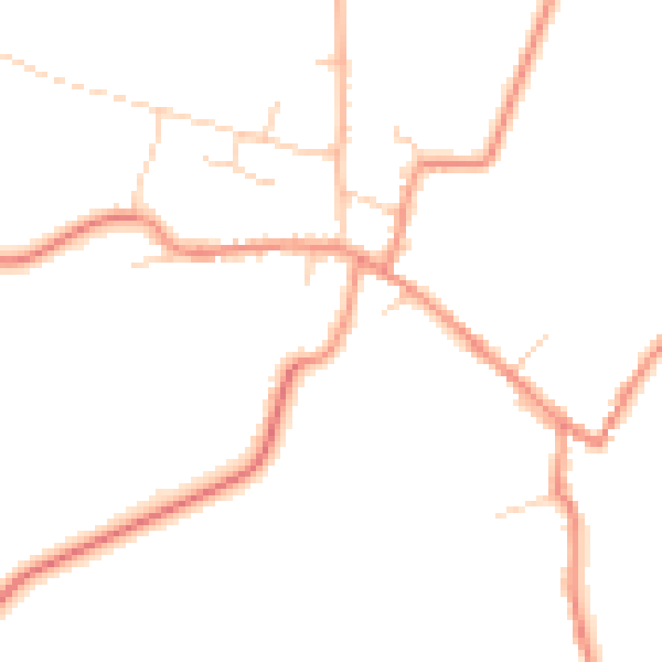Daytime road noise heatmap for DN9 1AW