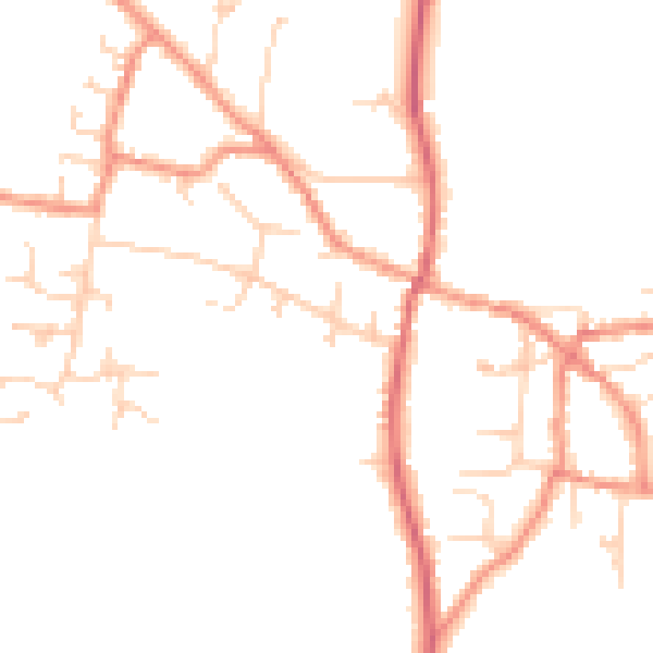 Daytime road noise heatmap for DN9 1DG
