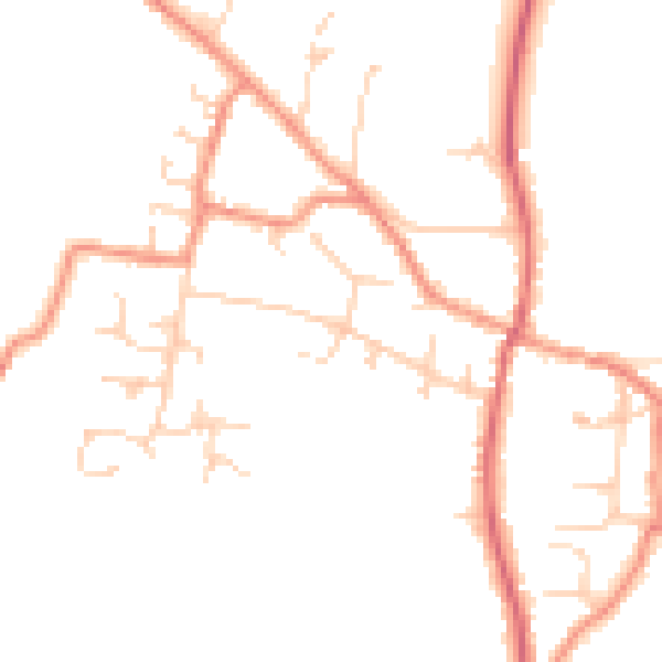 Daytime road noise heatmap for DN9 1DL
