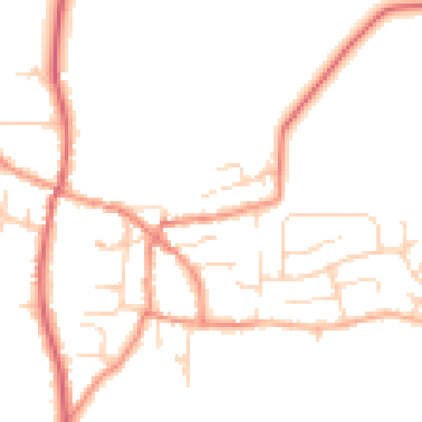Daytime road noise heatmap for DN9 1EX