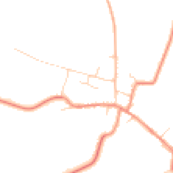 Daytime road noise heatmap for DN9 1FE