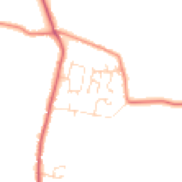 Daytime road noise heatmap for DN9 1FG