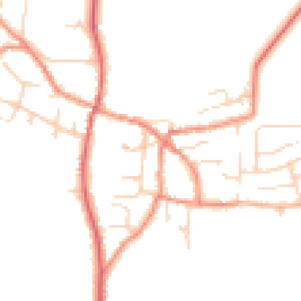 Daytime road noise heatmap for DN9 1GZ