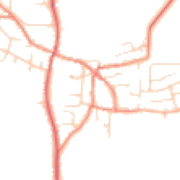 Daytime road noise heatmap for DN9 1HG