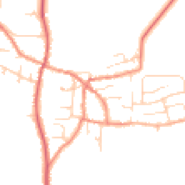 Daytime road noise heatmap for DN9 1HU