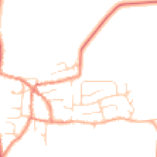 Daytime road noise heatmap for DN9 1JD