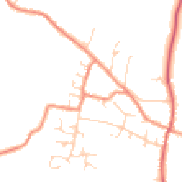 Daytime road noise heatmap for DN9 1JT