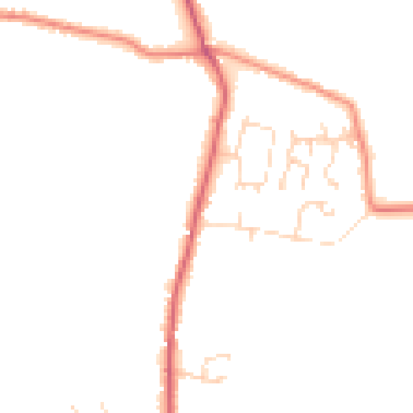 Daytime road noise heatmap for DN9 1NJ