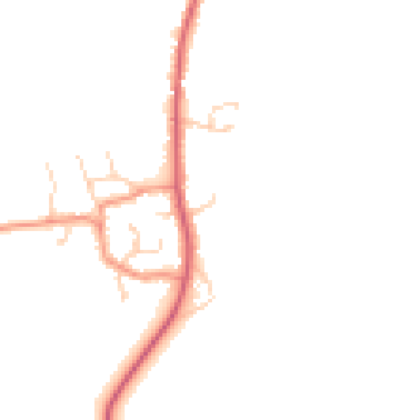 Daytime road noise heatmap for DN9 1NW