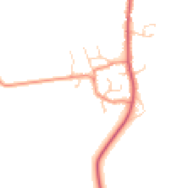 Daytime road noise heatmap for DN9 1PB