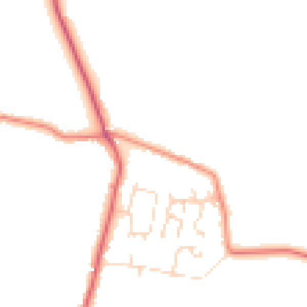 Daytime road noise heatmap for DN9 1QN