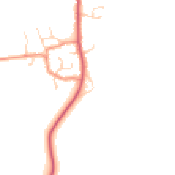 Daytime road noise heatmap for DN9 1QS