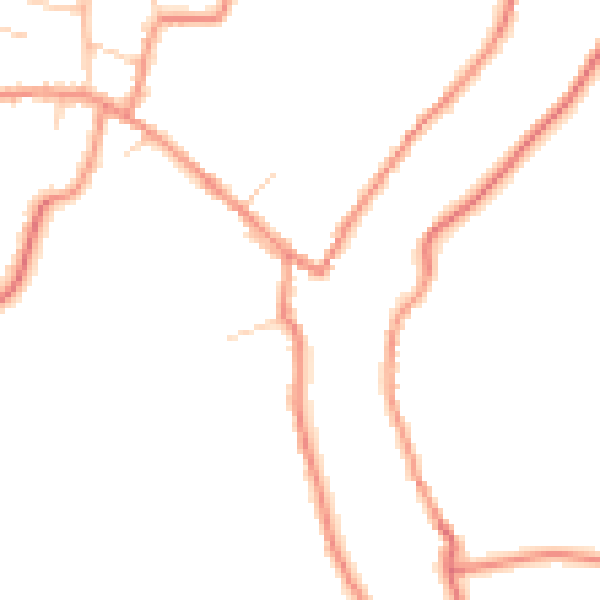 Daytime road noise heatmap for DN9 1RS