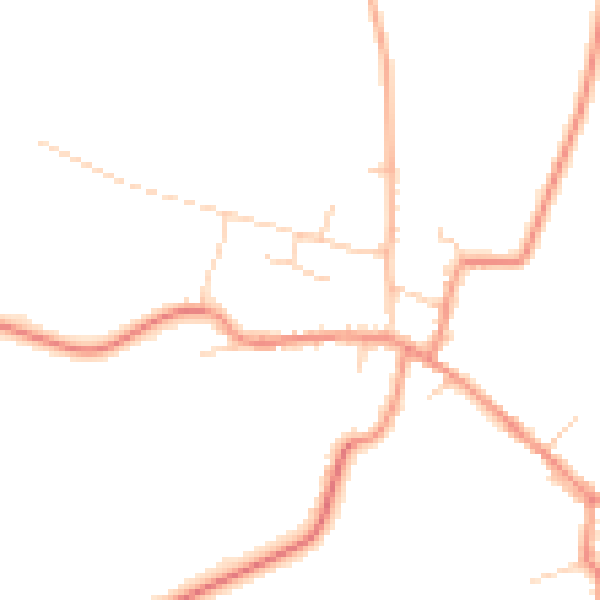 Daytime road noise heatmap for DN9 1TT