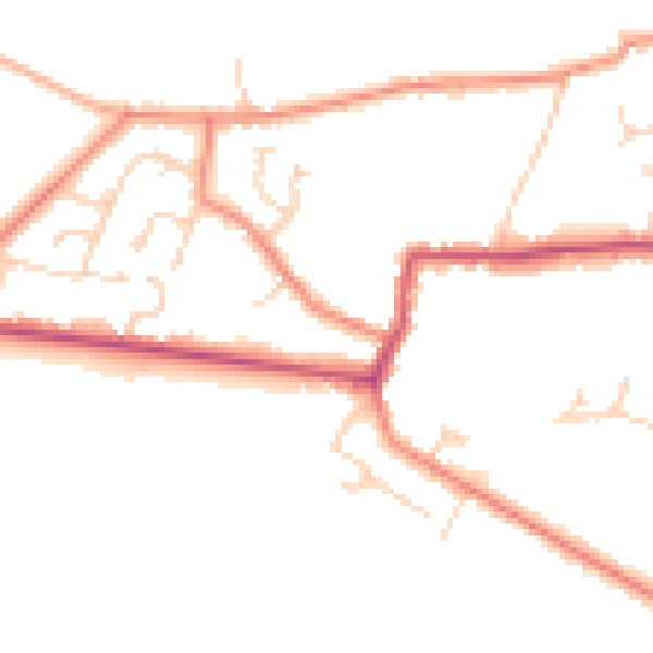 Daytime road noise heatmap for DN9 2AS