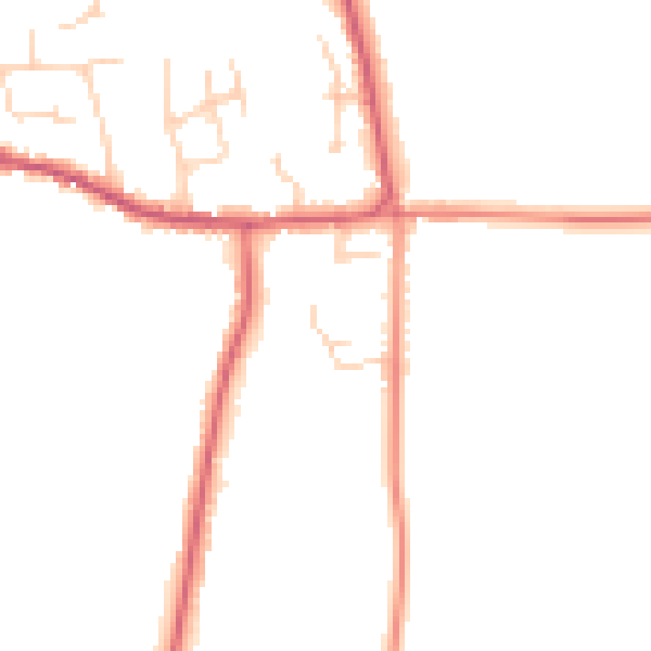 Daytime road noise heatmap for DN9 2QB