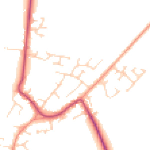 Daytime road noise heatmap for DN9 3DH
