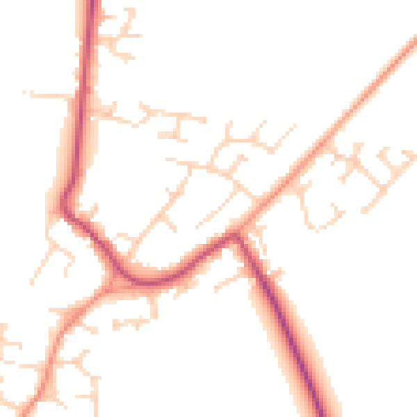 Daytime road noise heatmap for DN9 3DL