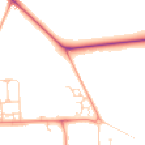 Daytime road noise heatmap for DN9 3EJ