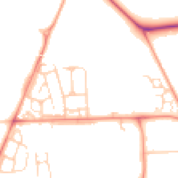 Daytime road noise heatmap for DN9 3EW