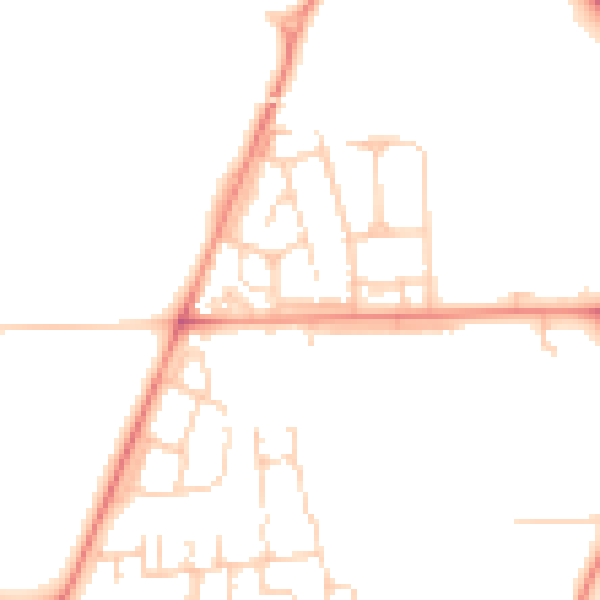 Daytime road noise heatmap for DN9 3EY