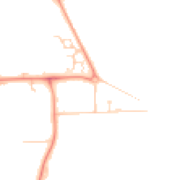 Daytime road noise heatmap for DN9 3GD