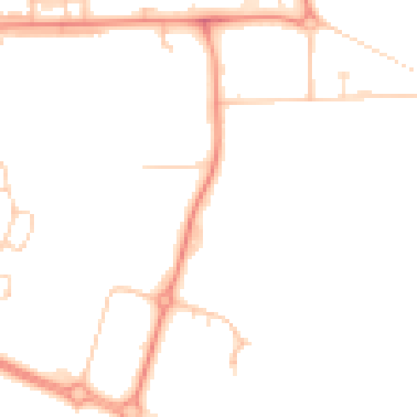 Daytime road noise heatmap for DN9 3GF