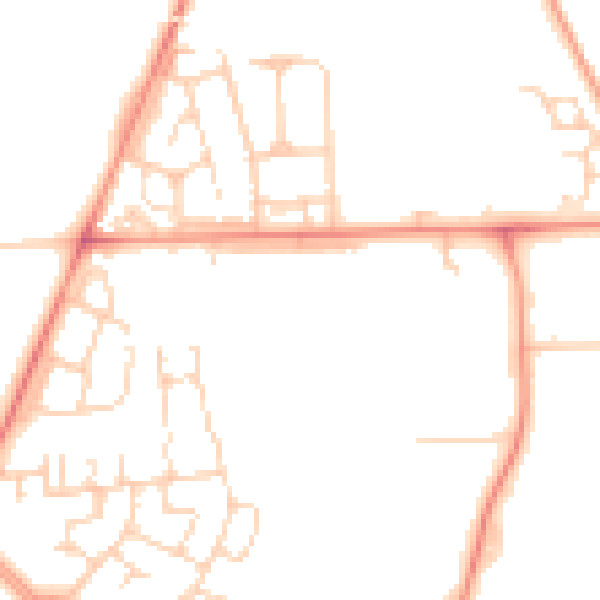 Daytime road noise heatmap for DN9 3LS