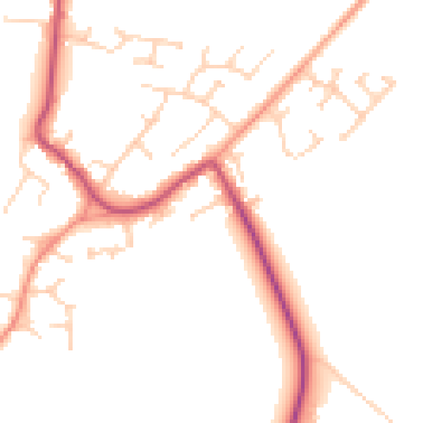 Daytime road noise heatmap for DN9 3PJ