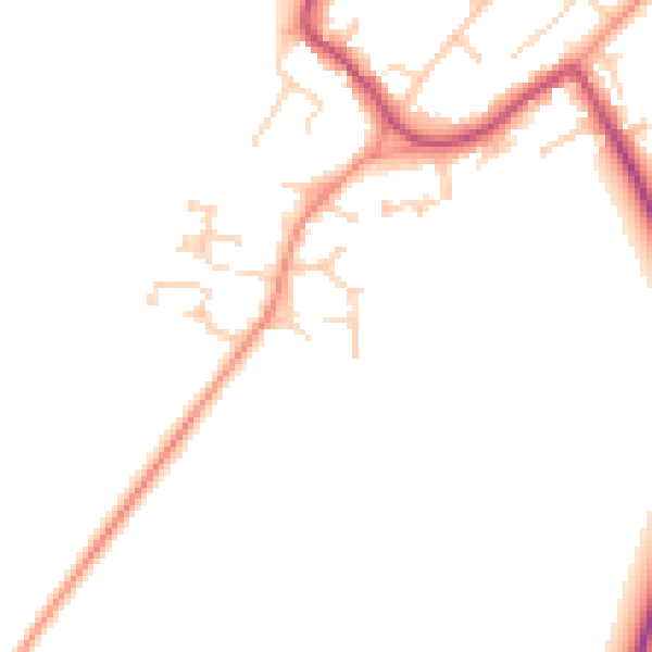 Daytime road noise heatmap for DN9 3QW