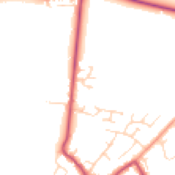 Daytime road noise heatmap for DN9 3QX