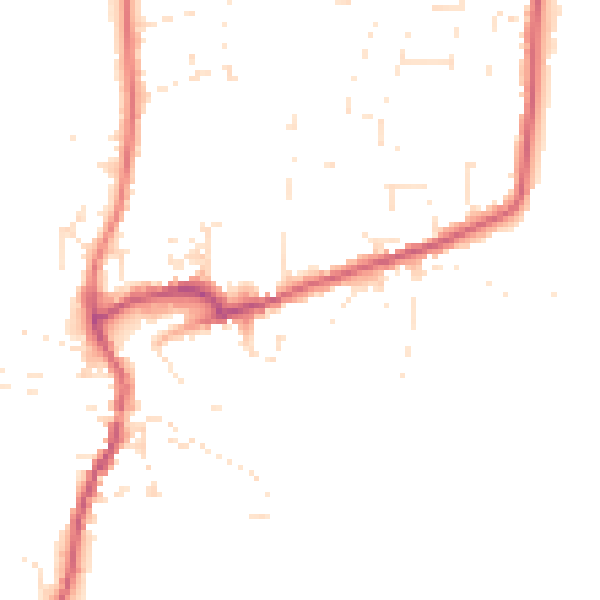 Daytime road noise heatmap for DT10 1BG