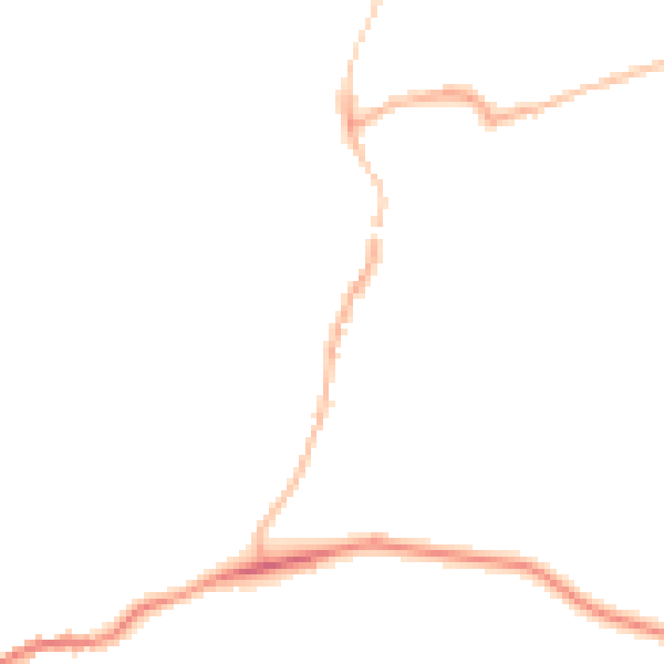 Night-time road noise heatmap for DT10 1BZ