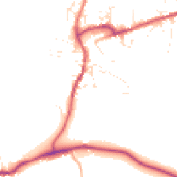 Daytime road noise heatmap for DT10 1DH