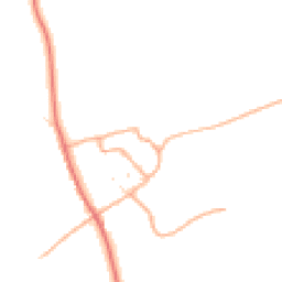 Daytime road noise heatmap for DT10 1NE