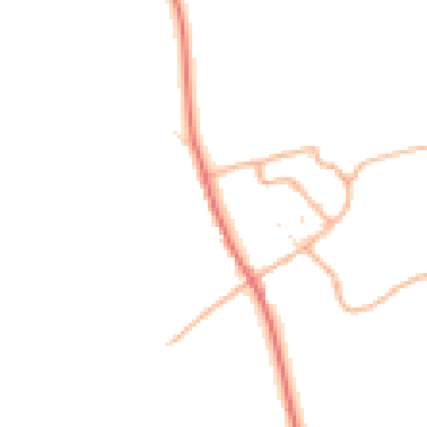 Daytime road noise heatmap for DT10 1NG